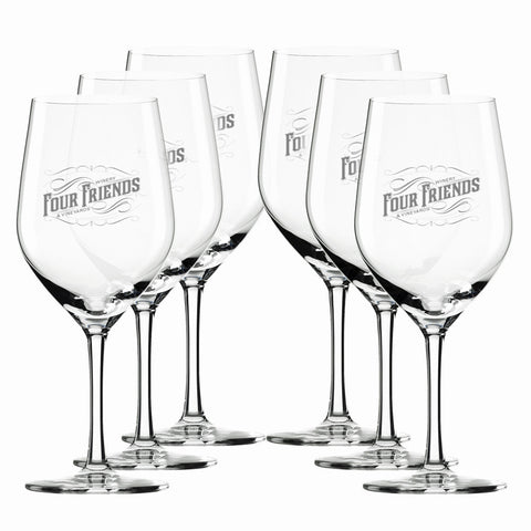 Six 450 ml. glasses